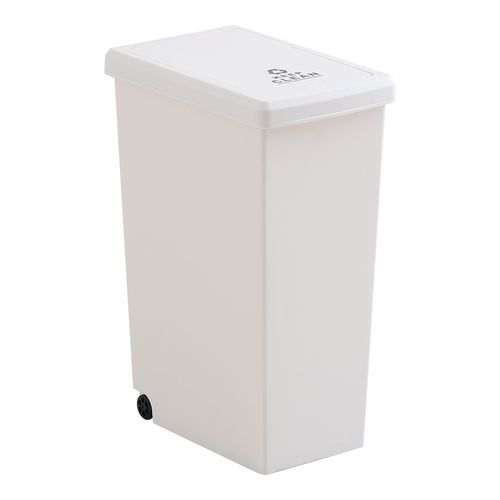 スライドオープンタイプ ゴミ箱30L SH-01-SLP30--WH ホワイト 30L ホームテイスト ゴミ箱 30L ダストボックス 屋外 屋内 キャスター付き ポリプロピレン ごみ箱 分別ゴミ箱 スライドペール