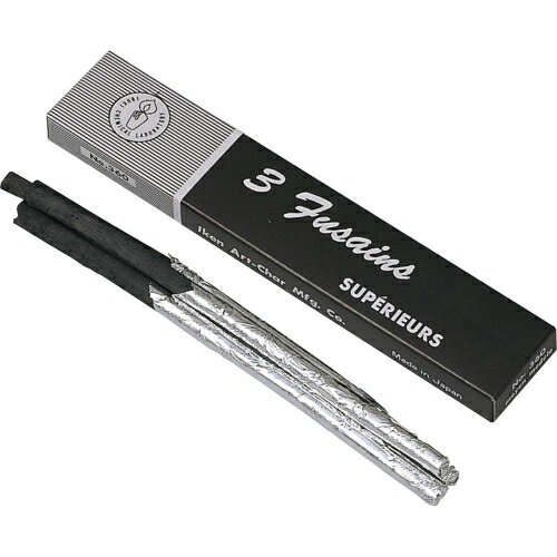 伊研木炭 360ヤナギ炭(中軸3本入・銀箔巻) 122665 伊研