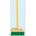 太陽木柄化繊デッキブラシ6寸 42517 八ツ矢 デッキブラシ 洗浄 清掃用品 掃除 洗車 外壁 グラウンド