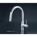 流し台用シングルレバー式シャワー付混合栓(センサー付)(撥水) KM6071ZECHS KVK 水栓 水道用品 浴室用品 住宅設備 シングルシャワー 混合栓