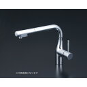 流し台用シングルレバー式シャワー付混合栓(撥水) KM6101ZECHS KVK 水栓 水道用品 浴室用品 住宅設備 シングルシャワー 混合栓