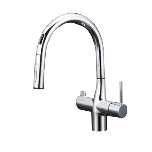 ビルトイン浄水器用シングルシャワー付混合栓(eレバー)(センサー) KM6091DSCECHS KVK 水栓 水道用品 浴室用品 住宅設備 シングルシャワー 混合栓