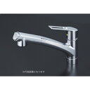 流し台用シングルレバーシャワー付混合栓(eレバー)(撥水) KM5021ZJTECHS KVK 水栓 水道用品 浴室用品 住宅設備 シングルシャワー 混合栓