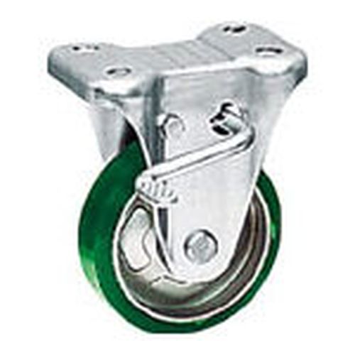 プレスキャスター 固定ブレーキ付 ウレタン車 OHUKB200 車輪径D200mm OH