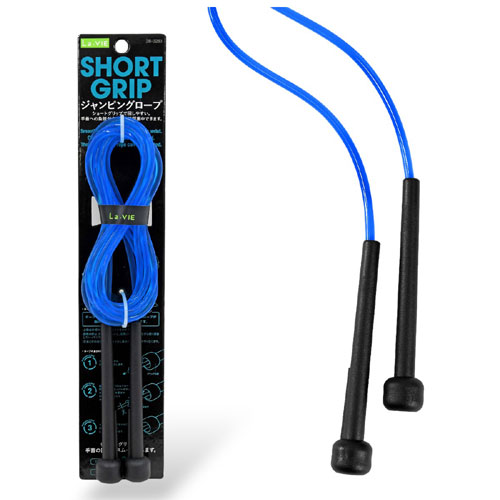 とびなわショートグリップブルー 3B-3283 ブルー ショートグリップ La-VIE(ラヴィ) 長さ調整 体力維持 ..