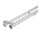 カーテンレール ダブルタイプ 1.6〜3m(伸縮) SH-29-TD3--WH ホワイト 最小:幅160×奥行10.7×高さ4cm ホームテイスト カーテンレー...