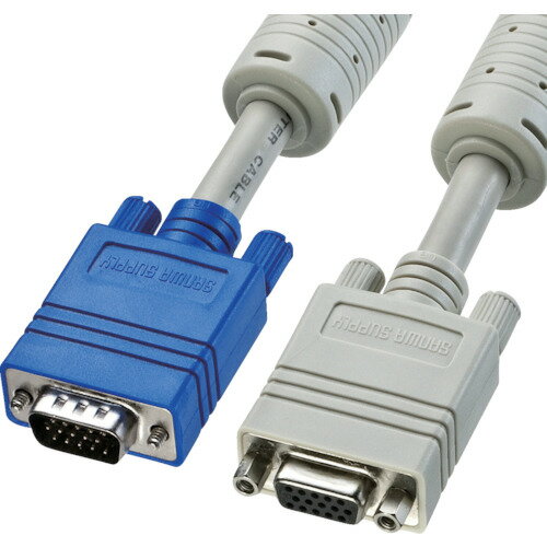 ディスプレイケーブルを延長するためのケーブルです。複合同軸ケーブルを使用しているので、ノイズに強く信号損失も極めて少ないので、高解像度モードに対しても画像劣化が極めて少ない高品質なケーブルです。銅製高密度編み組シールド材の内側に密閉型のアルミシールド処理を施しており、低域から高域のノイズから影響を受けにくいケーブルです。サビにも強く経年変化による信号劣化の心配がない金メッキ処理を施しています。パソコンと周辺機器を正しく接続するためにコネクタが色分けされたPC99規格ケーブルです。 色:ライトグレー。ケーブル長(m):5。ケーブル太さ(mm):9。シールド方法:2重シールド。規格:UL2919。 使用用途を守ってご使用ください。日時指定はお受けできません。