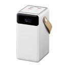 ★10%OFFクーポン 25日00:00~23:59迄★バッテリーステーション IBT-A60100-W アイリスオーヤマ 避難用品 防災用品 バッテリー スマホ 携帯 充電 省エネ アウトドア 小型 オフィス レジャー
