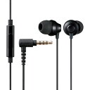 ステレオイヤホン カナル型 マイク付 Fast Music 10mmドライバー EHPF12CMBK エレコム OA用品 周辺機器