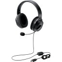 オーバーヘッドタイプヘッドセット 両耳 USB 40mmドライバ HSHP30UBK エレコム OA用品 周辺機器
