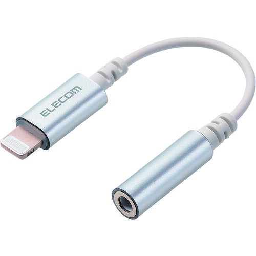 Lightning-直径3.5mmステレオミニジャック変換ケーブル MPAL35DS01SV エレコム OA用品 ケーブル