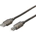 USB2.0ケーブル(A to B) 1m ブラックスケルトン BSUAB210BS バッファロー OA用品 ケーブル