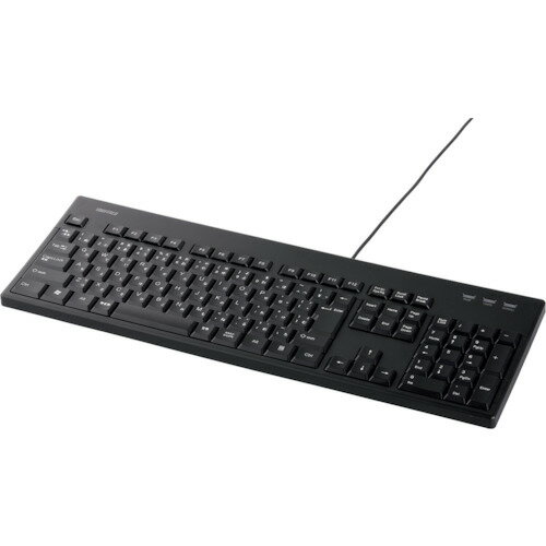 USB接続 有線スタンダードキーボード 丸洗い対応モデル 黒 BSKBU12BK バッファロー OA用品 マウス