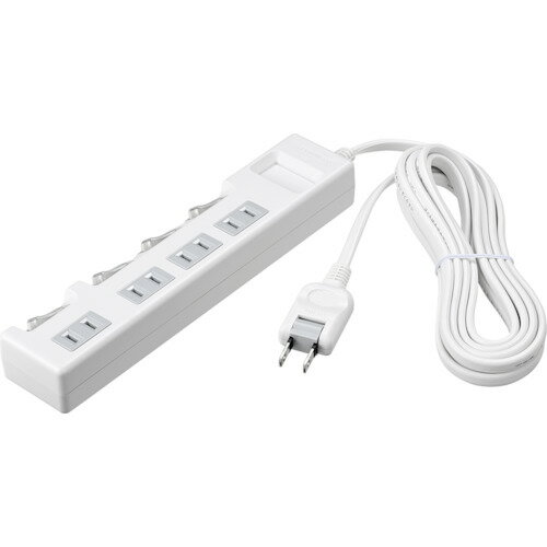 2ピン式電源タップ 個別スイッチ/ほこり防止シャッター付/4個口/1m BTCSHWJT2410WH バッファロー OA用品 OAタップ