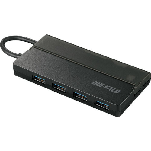 USB3.1(Gen1) Type-C バスパワーハブ 4ポート ケーブル収納 黒 BSH4U130C1BK バッファロー 電気・電子..