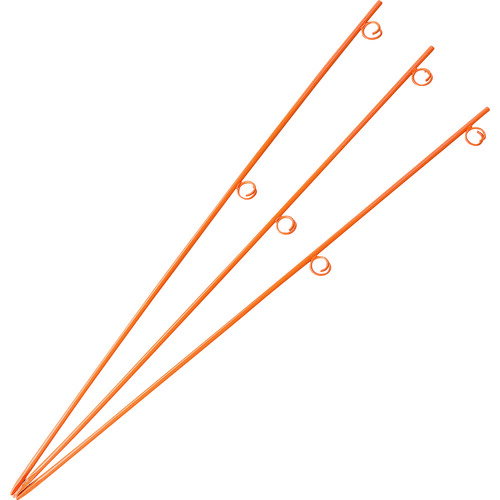 ロープ張り支柱(2段式) オレンジ 16Φ×1500mm スチール 282060 緑十字 シート・ロープ 標識ロープ