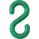 S字フック 緑 PF-8G 線径8mmΦ 27.5×52.5mm 2個組 樹脂 284132 緑十字 安全用品 プラチェーン