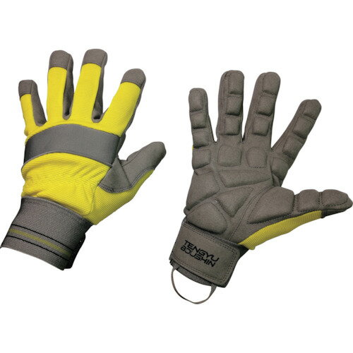 天牛減振手袋 黄 0035 L 0035L 富士手袋 作業手袋 防振手袋