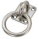 アイボルト ステンレス 丸カンプレート 丸カン内径30mm 30mm×34mm PR5 水本 建築金物 荷役金具(4)