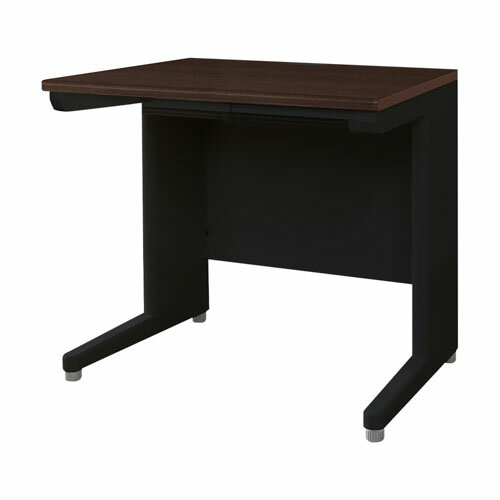 奥行をスリムにすることで空間を有効活用。新時代のスタンダードデスクです。 外寸/幅800×奥行600×高さ700mmカラー/本体:ブラック、天板:ダークブラウン(木目調)材質/天板:パーティクルボード・メラミン化粧板、脚フレーム・幕板:スチ...