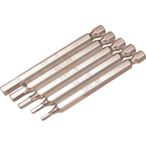 六角棒ビット 対辺6.35mm 溝9mm 6mmX75 単品 EA636MMX75 エイト ドライバービット 片頭ビット