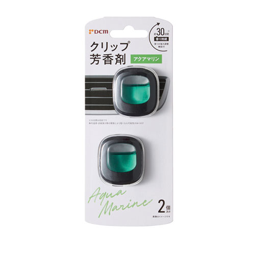 クリップ芳香剤 アクアマリン 2P アクアマリン 2P DCM DCM 車用芳香剤