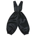 ソフトサテン サロペットパンツ J 黒 18586 アーテック