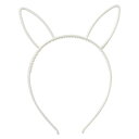 ウサギ耳付きカチューシャ ホワイト 18691 アーテック