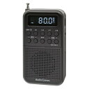 AudioComm 2バンドポケットラジオ 充電式 ブラック RAD-P332N-K AudioComm OHM オーム ポケット ラジオ 2バンド ワイドFM