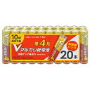 Vアルカリ乾電池 単4形 20本パック LR03VS20P OHM OHM オーム Vアルカリ 電池 安価 保存 10年(2)