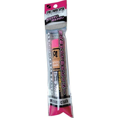 光明丹マーキングチョーク 蛍光ピンク S30068 祥碩堂 測量用品 建築用筆記具