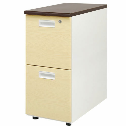 【法人様限定】【沖縄・離島配達不可】ナッツ ニュータイプ 脇机 鍵付き LD-WD2S-C-AW-DBR-NA ダークブ..