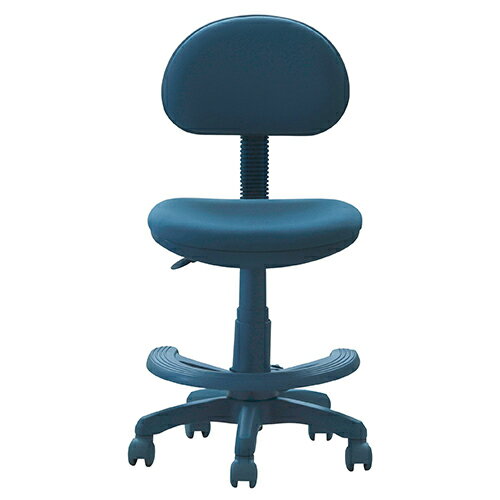 学習チェア 昇降 足置きリング付き スキップ 430397 ブルー 関家具 学習椅子 キッズチェア 小学生 こども 高さ調整可能 クッション 足置き キャスター シンプル コンパクト