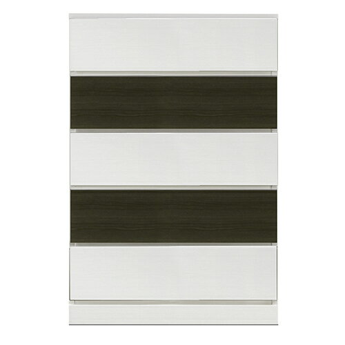 タンス チェスト 日本製 大川家具 完成品 ジェラード 232014 ダークブラウン/ホワイト 幅80cm/5段 関家具 箪笥 押入れ クローゼット 整理 収納 洋服 衣装 木製 国産 国内 大川 大容量 たっぷり おしゃれ