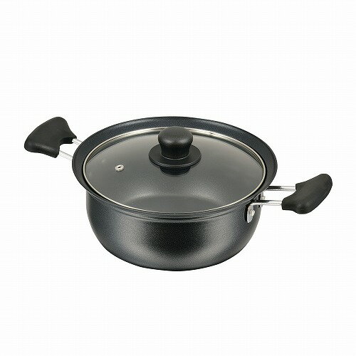 バブシャッター ふっ素加工IH対応ガラス蓋付両手鍋20cm HB-2873 両手鍋20cm パール金属 パール金属