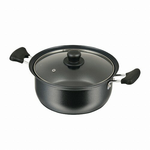 バブシャッター ふっ素加工IH対応ガラス蓋付両手鍋22cm HB-2874 両手鍋22cm パール金属 パール金属