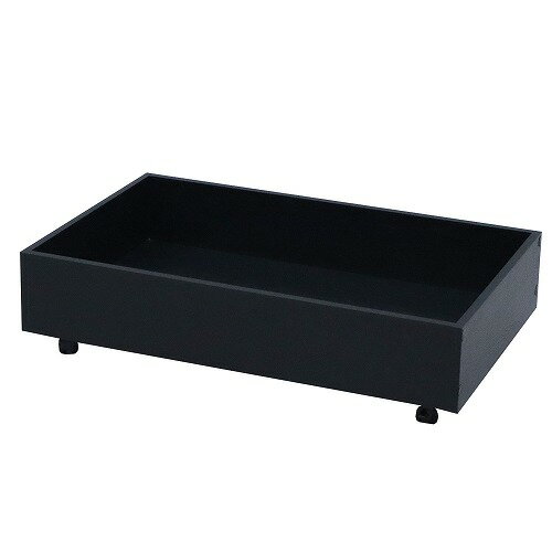 ベッド下収納BOX BSB-8020 BK ブラック 幅80x奥行50x高さ20cm エイ・アイ・エス 木製 キャスター付 薄型 収納ボックス 隙間収納 収納ケース クローゼット 押入れ 衣類 文庫本 CD