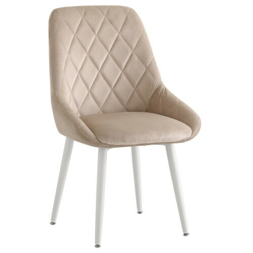 大人かわいいダイニングチェア【Laird -レアード-】 OK-DMFD--BE ベージュ (約)幅50×奥行52×高さ81cm 座面高さ 42.5cm ホームテイスト ダイニングチェア おしゃれ オフィスチェア 女性かわいい アジャスターコンパクト