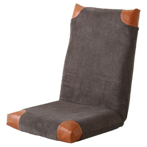 ヴィンテージ コーデュロイハイバック座椅子 【WYATT-ワイアット-】 SH-07-VCZ--CG チャコールグレー (約)幅50X奥行64-114.5X高さ11-68.5 cm ホームテイスト 座椅子 ハイバック コーデュロイ ヴィンテージ