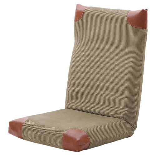 ヴィンテージ コーデュロイハイバック座椅子 【WYATT-ワイアット-】 SH-07-VCZ--KH カーキ (約)幅50X奥行64-114.5X高さ11-68.5 cm ホームテイスト 座椅子 ハイバック コーデュロイ ヴィンテージ おしゃれ