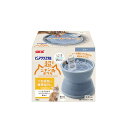 ピュアクリスタル 超ニャン水ボウル ブルー GEX 猫 食器 陶器食器 給水皿