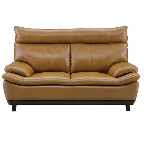 革張りソファ ミラージュ3 革/PVC 242182 ライトブラウン 2人掛け 関家具 レザー 本革 革 皮 皮革 ソフ..