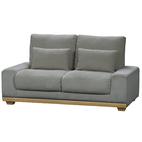 ソファ コーデュロイ生地 アイモ 407781 グレー 2人掛け 関家具 ソファー sofa 布 生 ...