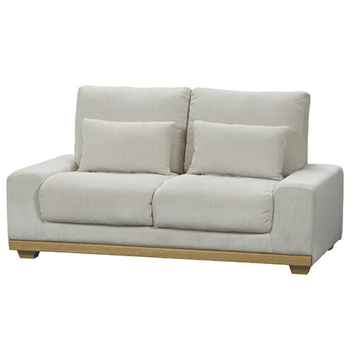 ソファ コーデュロイ生地 アイモ 407783 アイボリー 2人掛け 関家具 ソファー sofa 布 ...