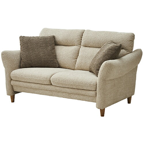 ファブリックソファ ハイバック シビル 447142 アイボリー 2人掛け 関家具 ソファー sof ...