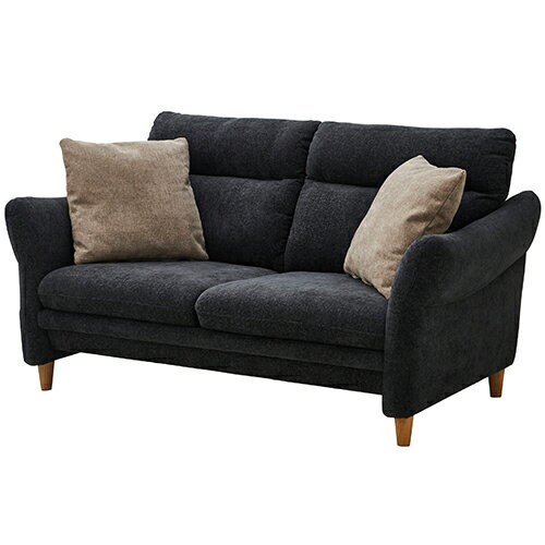 ファブリックソファ ハイバック シビル 447145 ブラック 2人掛け 関家具 ソファー sofa ...