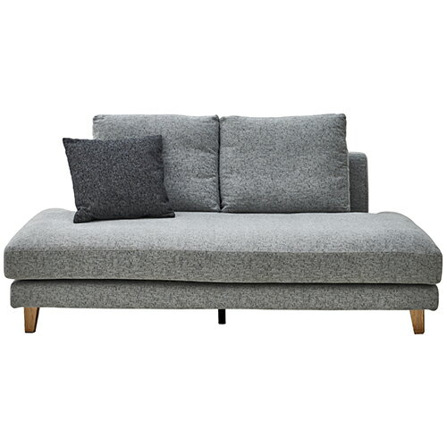 3人掛け アームレスソファ レイモンズ 455348 ライトグレー/木脚(ナチュラル) 3人掛けソフ ...