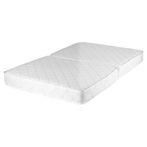 二つ折りボンネルコイルマットレス MSD-10874B アイボリー セミダブル 友澤木工 コンパクトマットレス 二つ折りボンネルコイル 持ち運び便利 通気性良好 面支え構造 加重分散