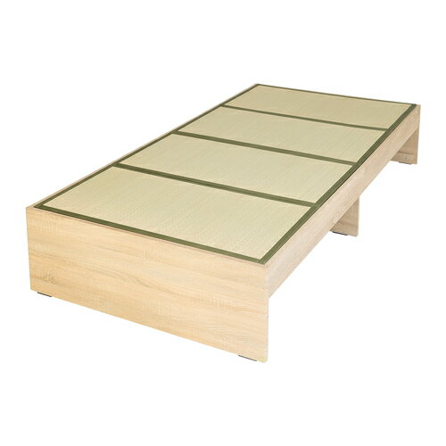 畳ベッド (ヘッドレスタイプ / 収納なしタイプ) 畳 ブラック/本体 ナチュラル 214.6×104.5×37cm 大島屋 畳 寝室 ベッド 家具