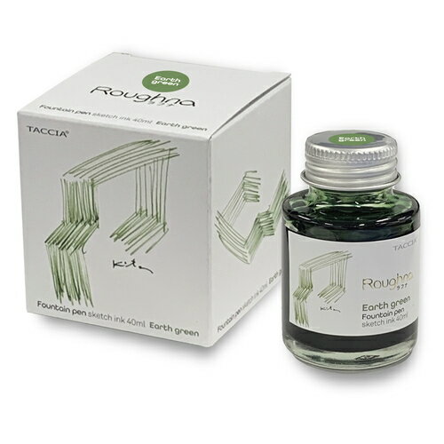 万年筆用インク/ラフナ/40ml TFPI-WD43-2 アースグリーン TACCIA Nakabayashiグリーン 染料 万年筆 自然色 文具 緑系 筆記用...